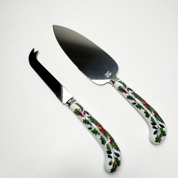House of Prill Holly Sheffield Stainless Cheese Knife Pie Server Set - Picture 1 of 8